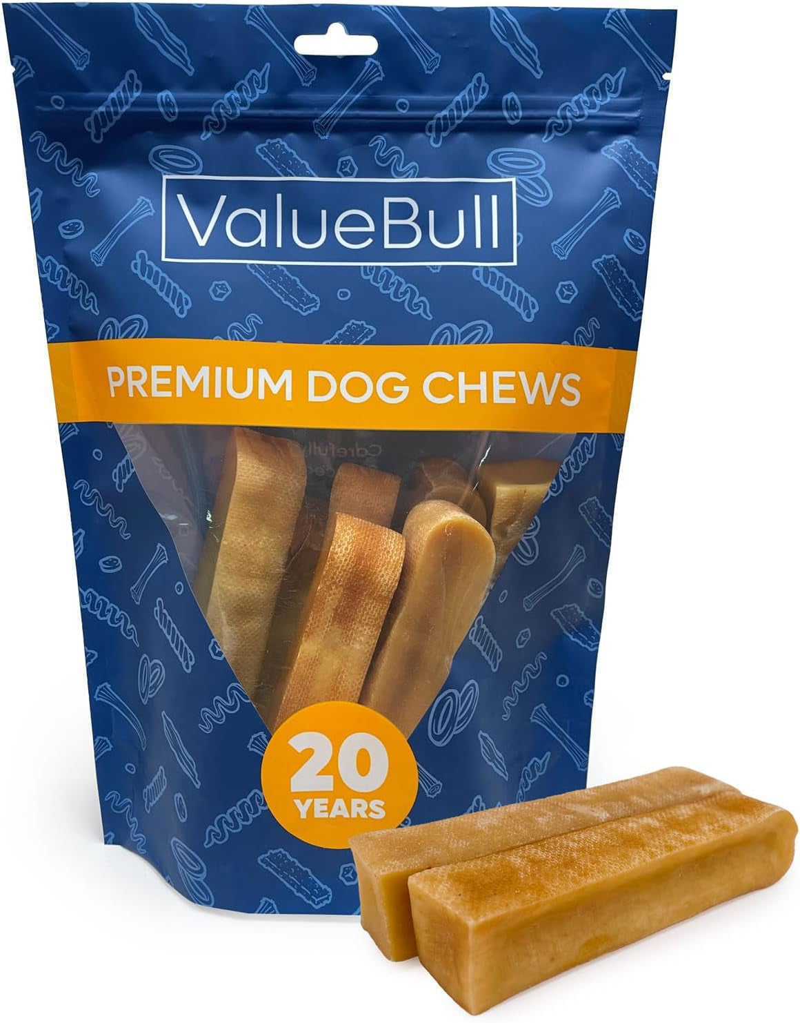 Himalayan Yak Cheese Dog Chews, Extra Large, 2 Lb - Long-Lasting for Aggressive Chewers, All Natural, Healthy & Safe, Low Odor Nepal Yak Milk Chews