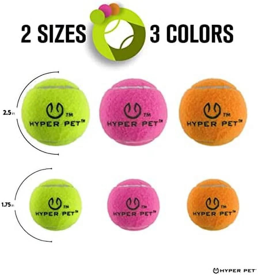 Tennis Balls for Dogs (Dog Ball Dog Toys for Exercise, K9 Kannon K2 & Ball Launcher) Interactive Dog Toys for Large Dogs, Medium Dogs & Small Dogs - 2 Size Options