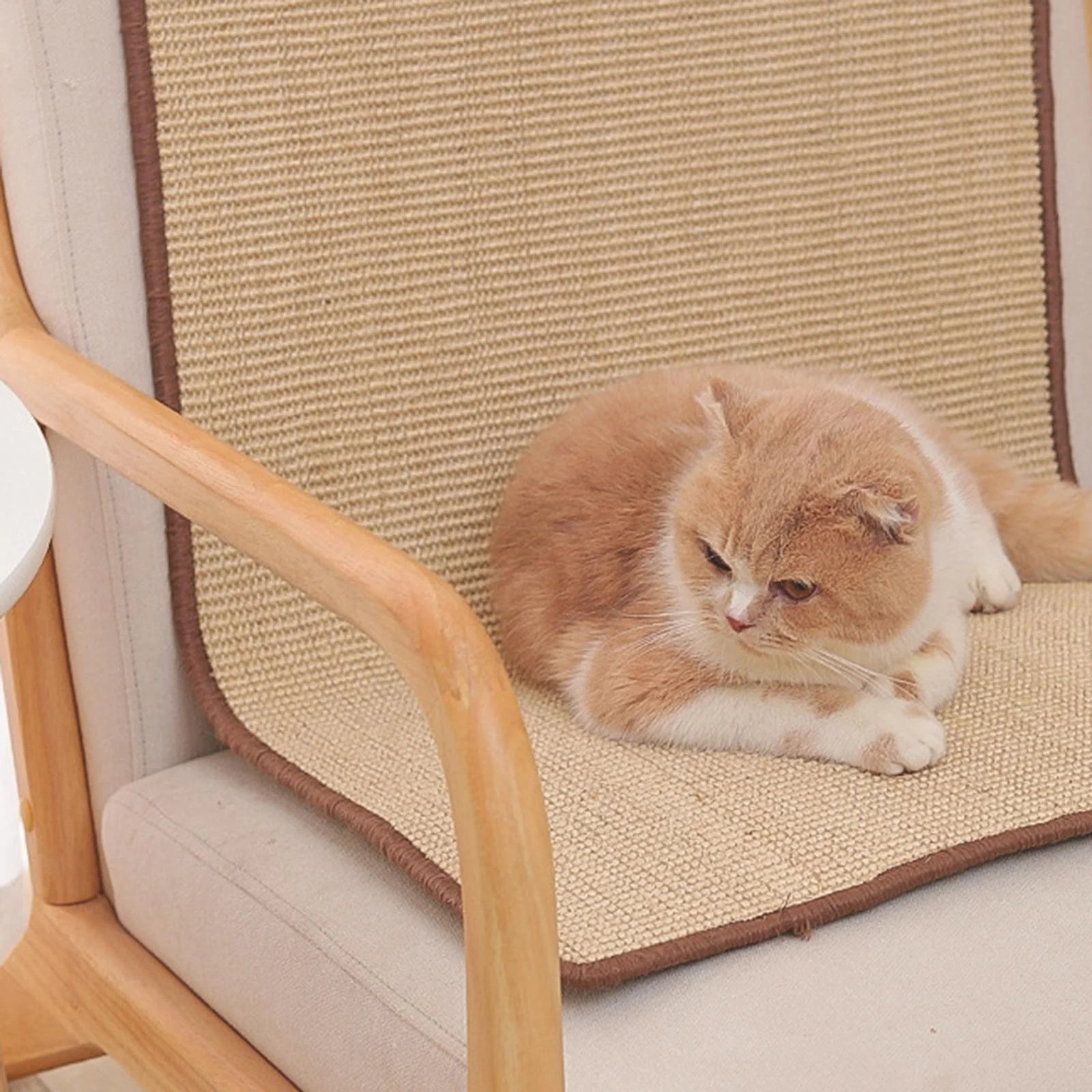 Cat Scratching Mat Furniture Protector Sisal Kitten Scratch Mat Board Flat Scratcher Pet Claws Scratch Sofa Couch Chair 40Cmx60Cm
