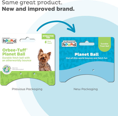 Orbee-Tuff Planet Ball Blue/Green Treat-Dispensing Dog Toy, Small